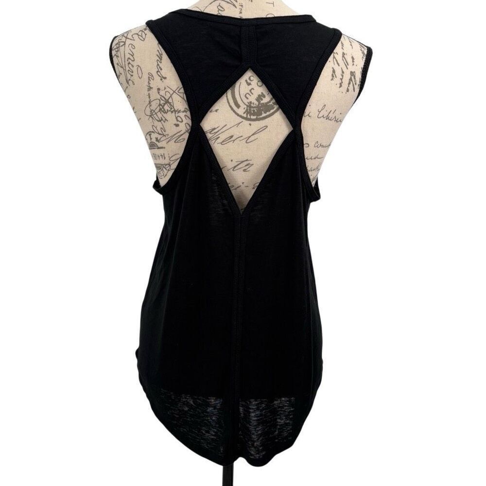 Athleta Diamond‎ Cut Out Back Tank Top Black Size Medium - Picture 7 of 11